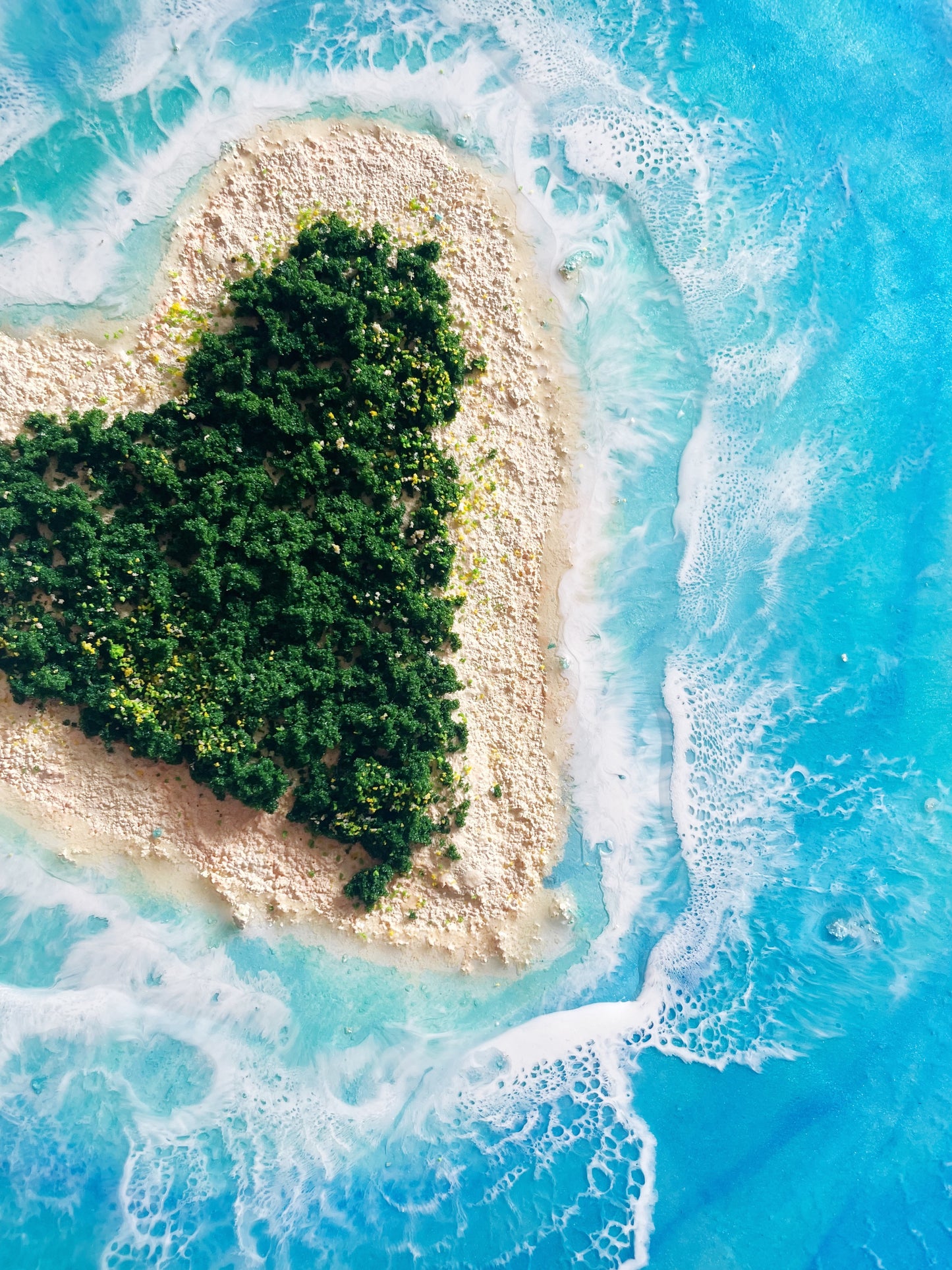 Heart reef oceanart canvas