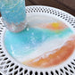 [NOT FOR SALE]Calm Ocean resin art ceramic plates