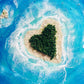 Heart reef oceanart canvas